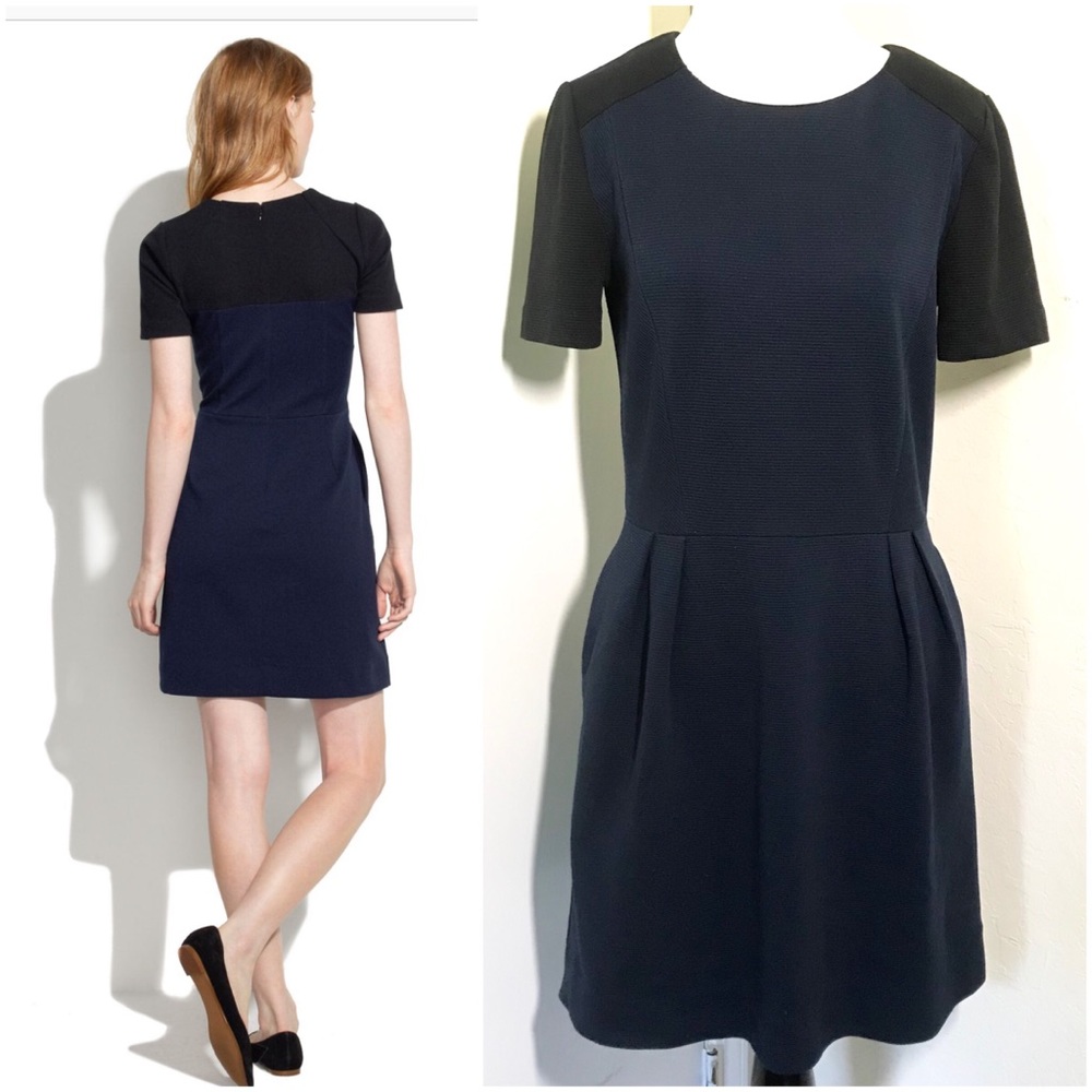 Madewell Gallerist Navy and Black Dress